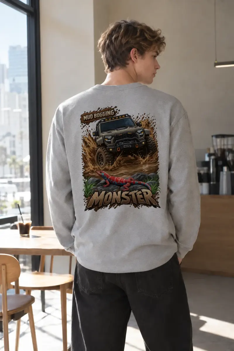 "Mud Bogging Monster" Unisex Longsleeve T-shirt | Gildan 2400
