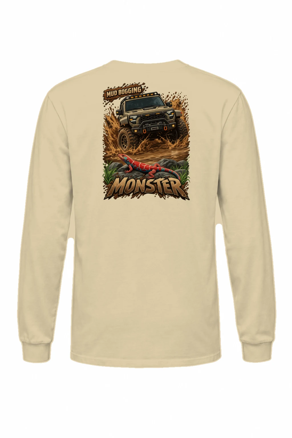 "Mud Bogging Monster" Unisex Longsleeve T-shirt | Gildan 2400