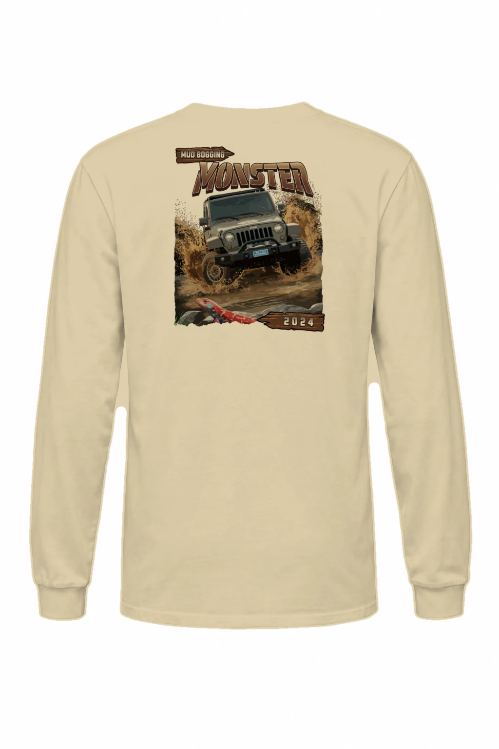 "Mud Bogging Monster" Unisex Longsleeve T-shirt | Gildan 2400