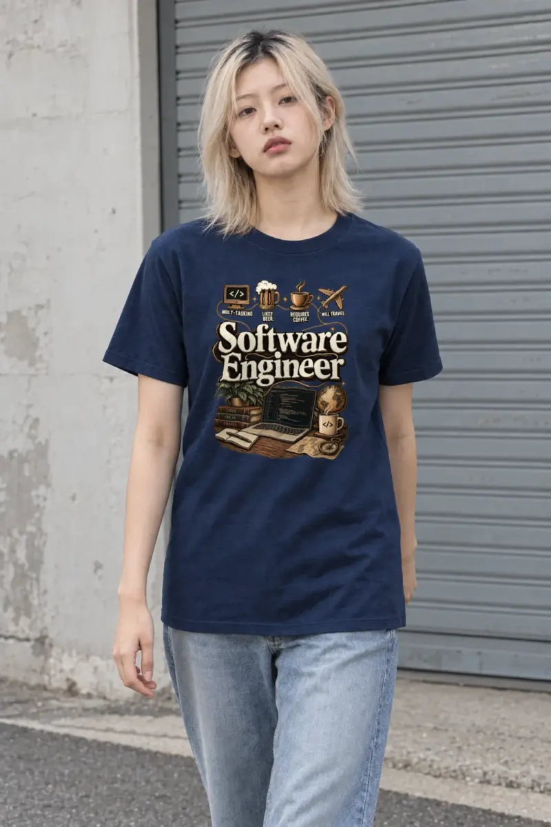 "Multi-Tasking Engineer" Heavyweight Unisex Crewneck T-shirt