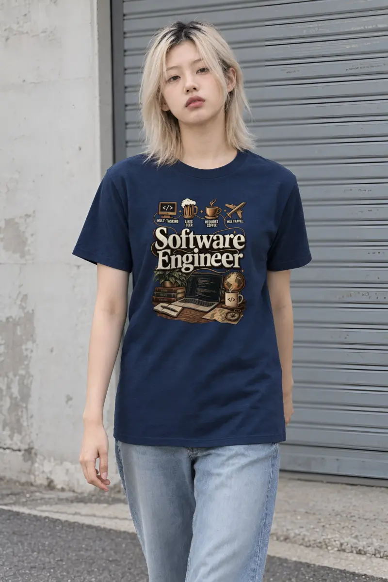 "Multi-Tasking Engineer" Heavyweight Unisex Crewneck T-shirt