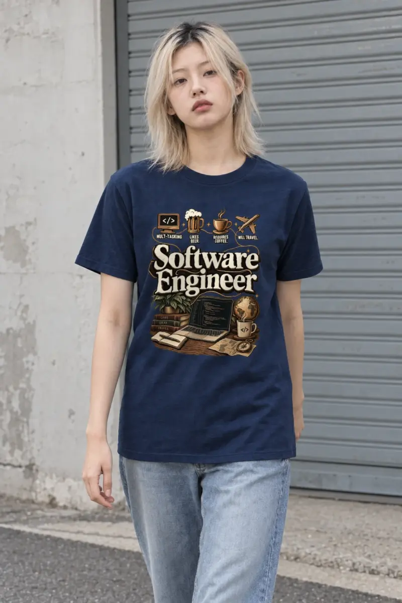 "Multi-Tasking Engineer" Heavyweight Unisex Crewneck T-shirt | Gildan 5000