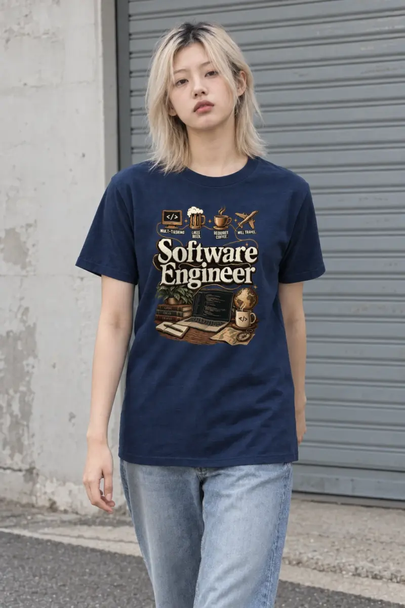 "Multi-Tasking Engineer" Heavyweight Unisex Crewneck T-shirt