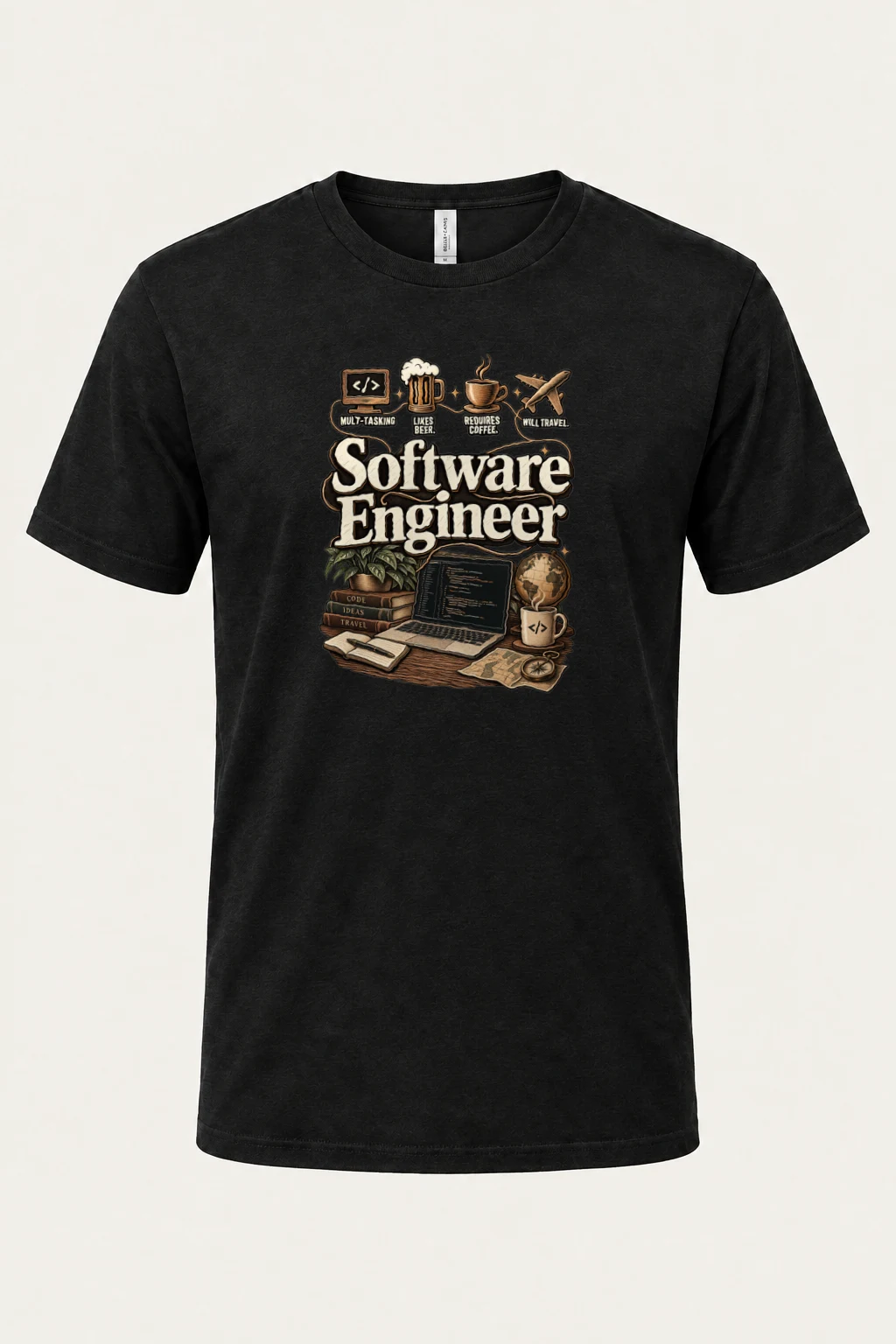 "Multi-Tasking Engineer" Heavyweight Unisex Crewneck T-shirt | Gildan 5000