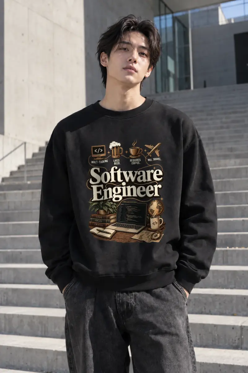 "Multitasking Requires Coffee" Heavy Blend Unisex Crewneck Sweatshirt | Gildan 18000