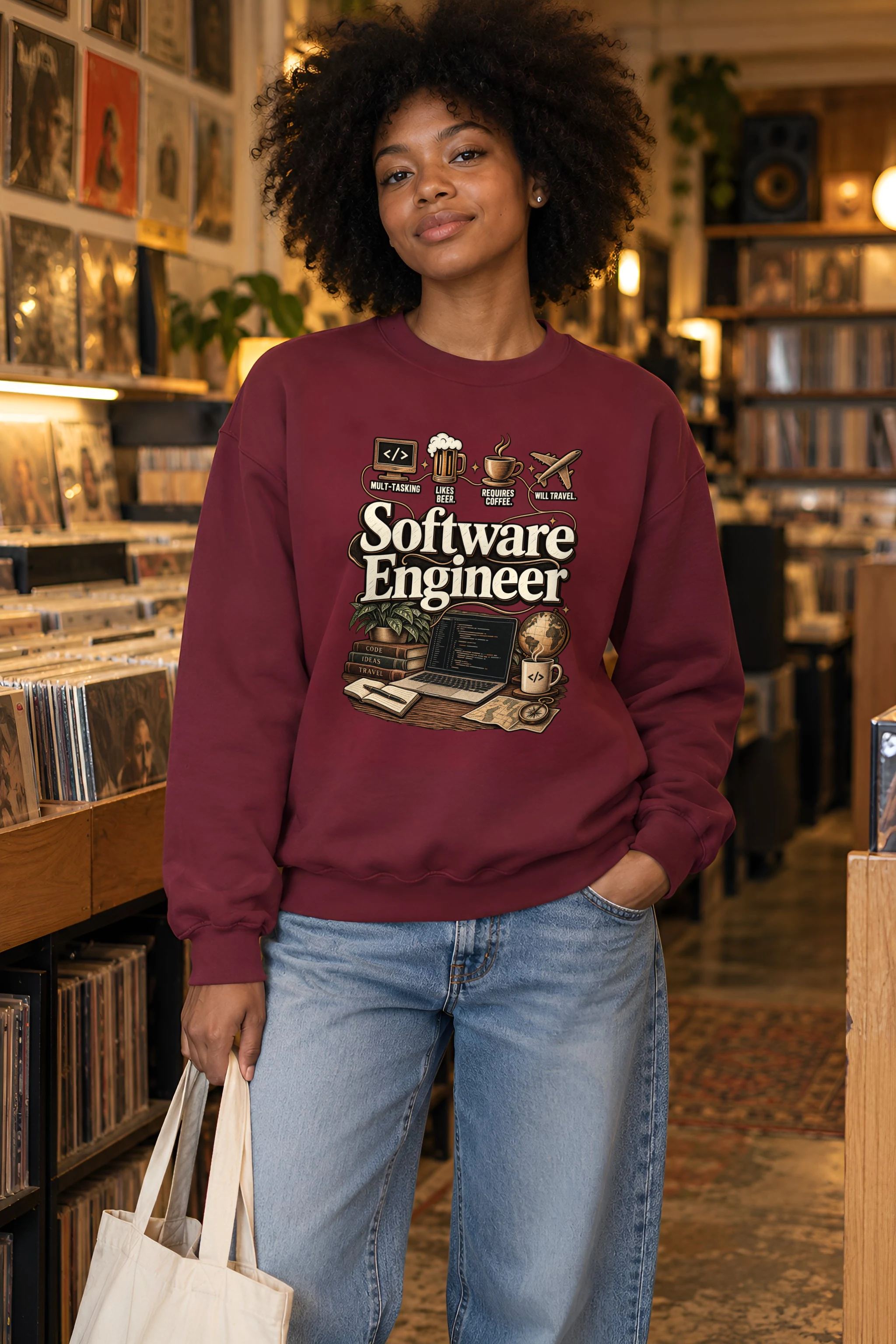 "Multitasking Requires Coffee" 1 Crewneck Sweatshirt
