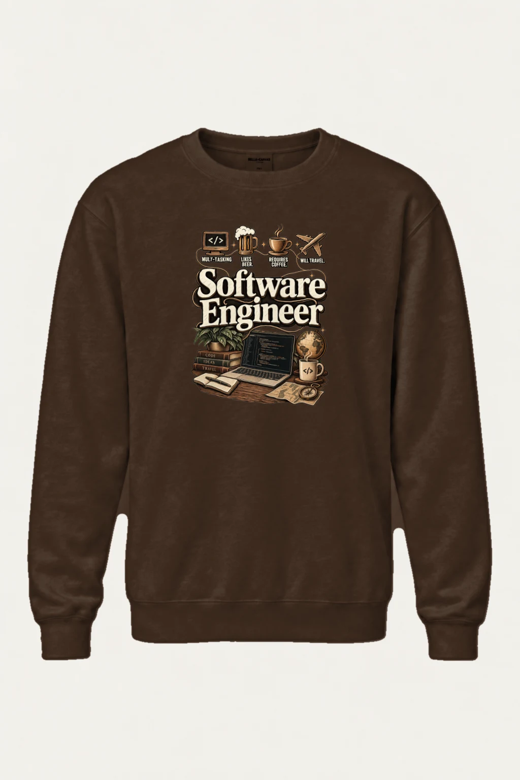 "Multitasking Requires Coffee" Heavy Blend Unisex Crewneck Sweatshirt | Gildan 18000