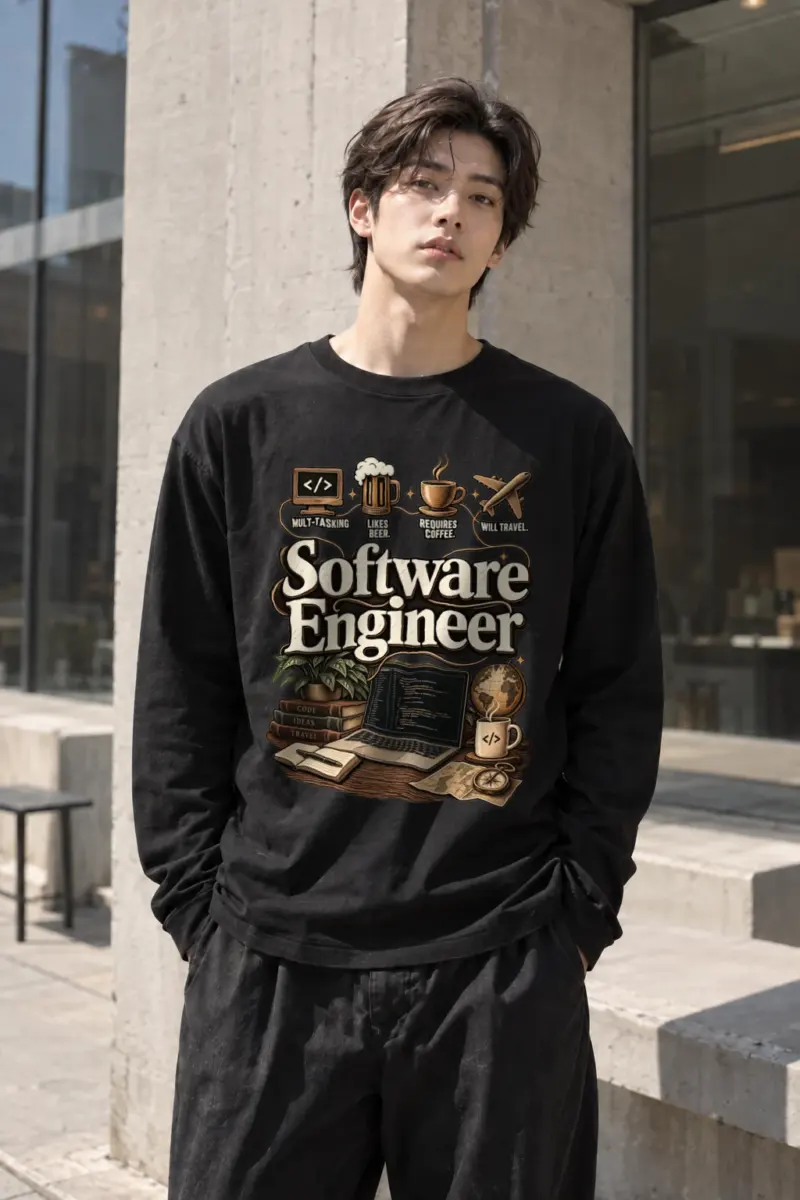 "Multitasking Requires Coffee" Unisex Longsleeve T-shirt | Gildan 2400