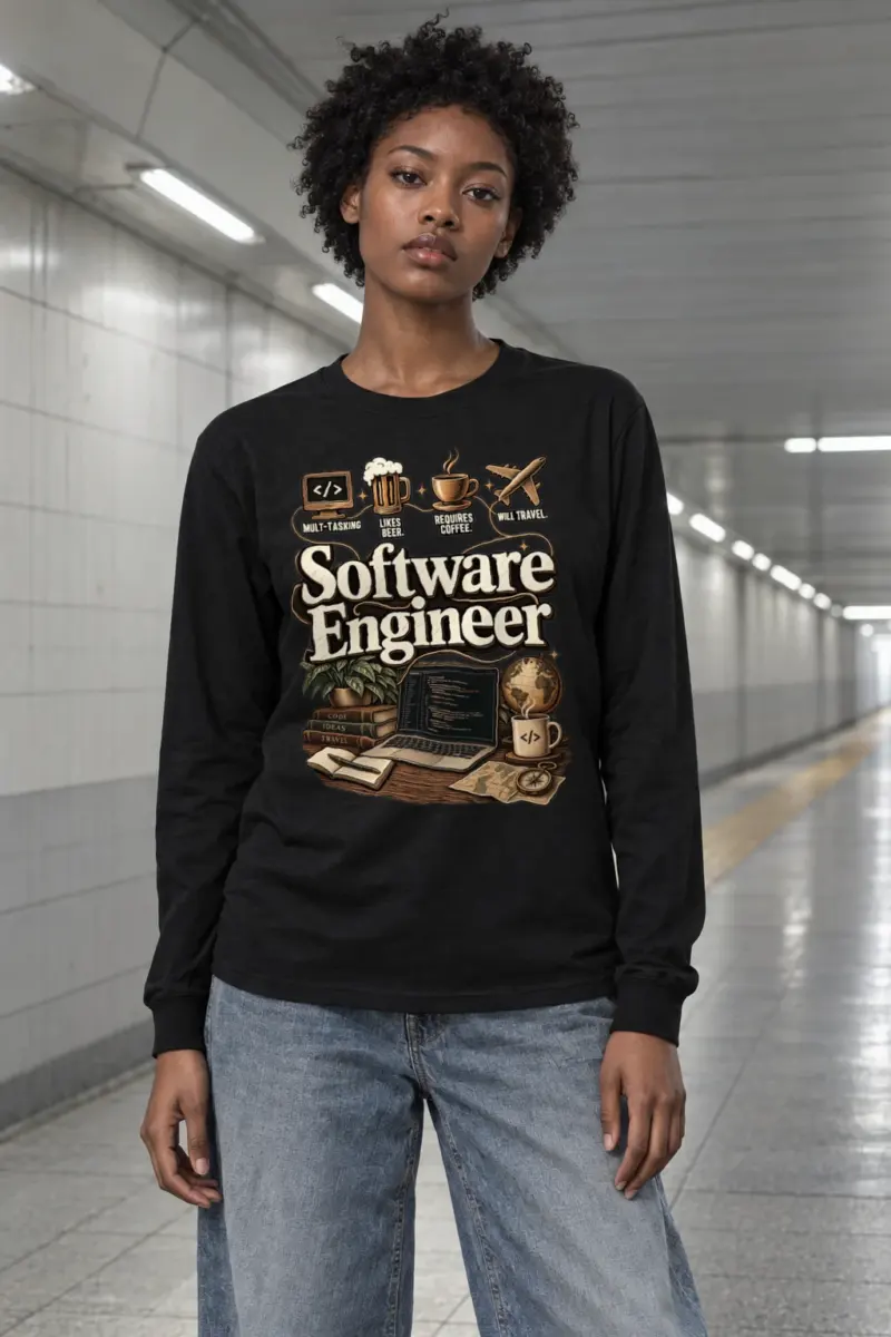 "Multitasking Requires Coffee" Unisex Longsleeve T-shirt | Gildan 2400