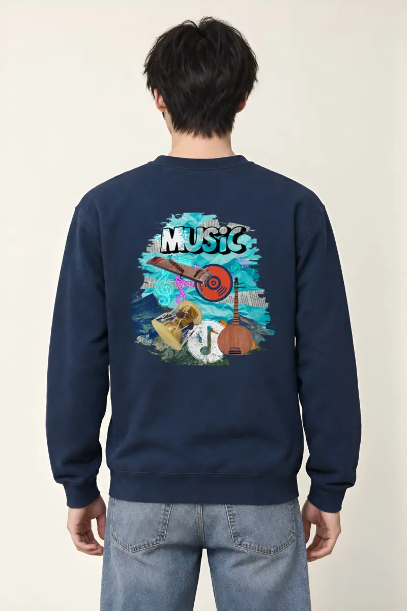 "Music Collage" Heavy Blend Unisex Crewneck Sweatshirt