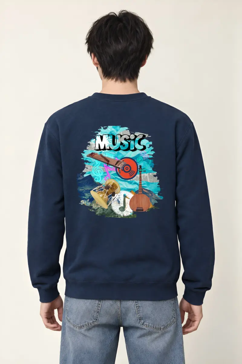 "Music Collage" Heavy Blend Unisex Crewneck Sweatshirt