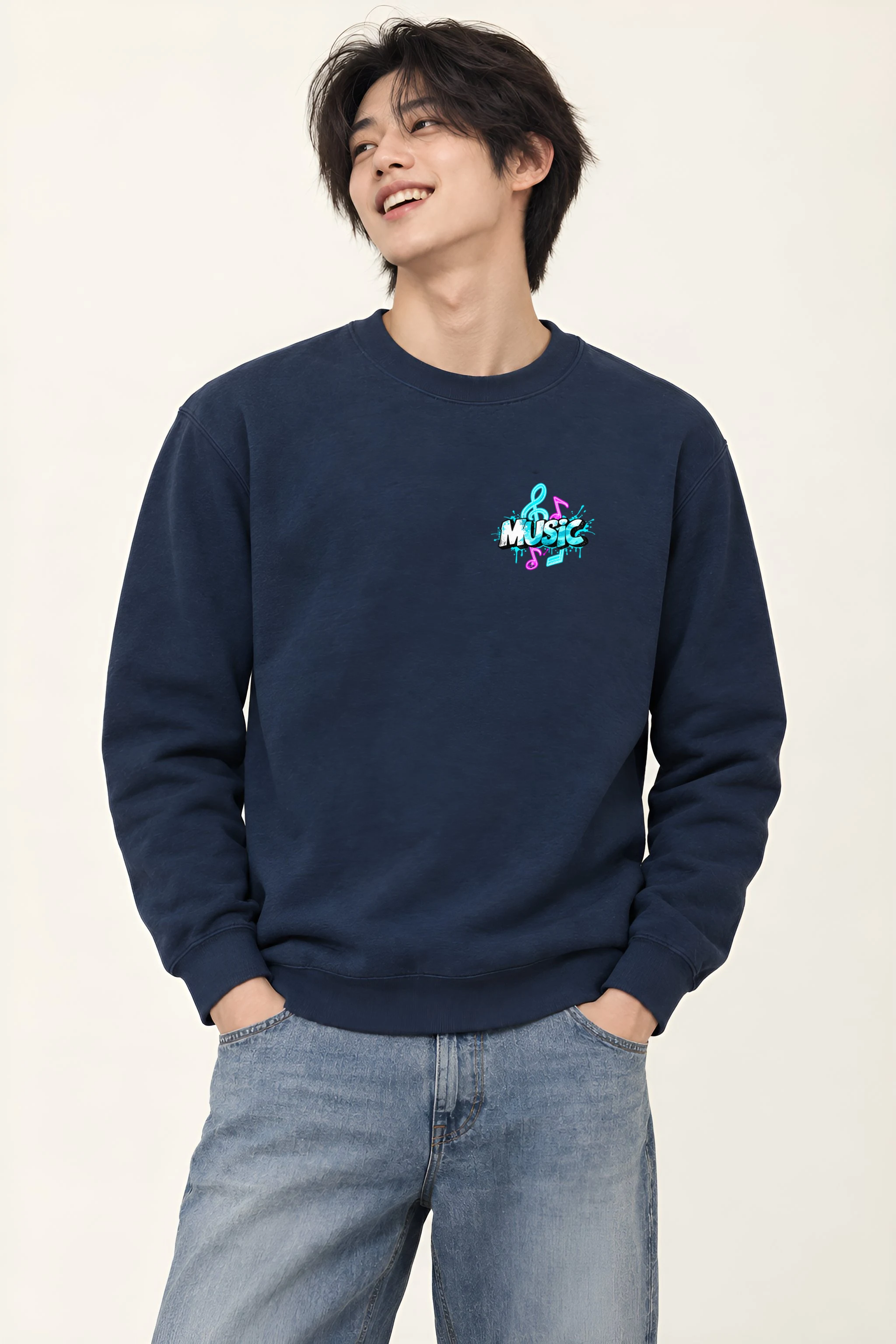 "Music Collage" Heavy Blend Unisex Crewneck Sweatshirt