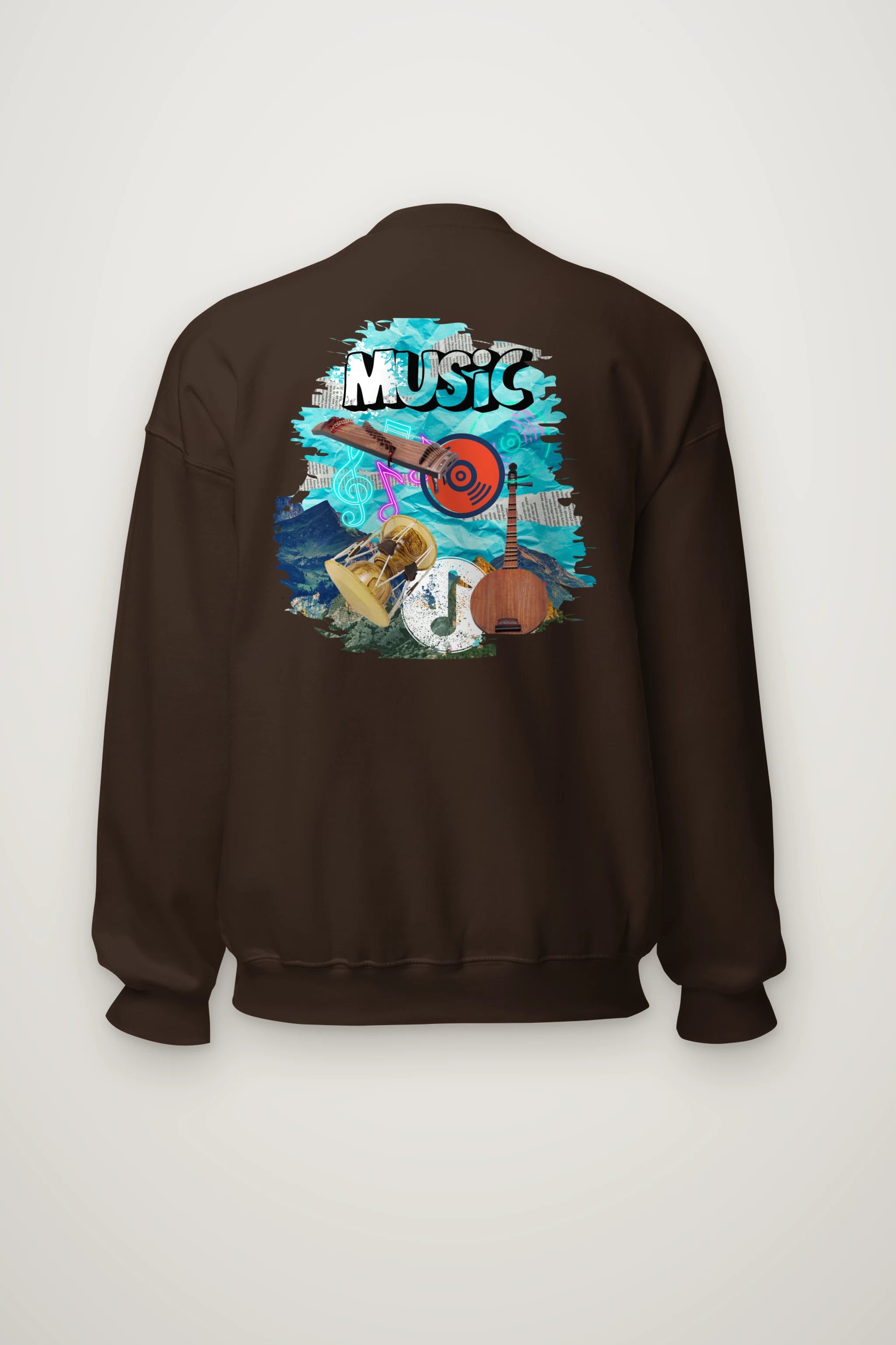 "Music Collage" Heavy Blend Unisex Crewneck Sweatshirt
