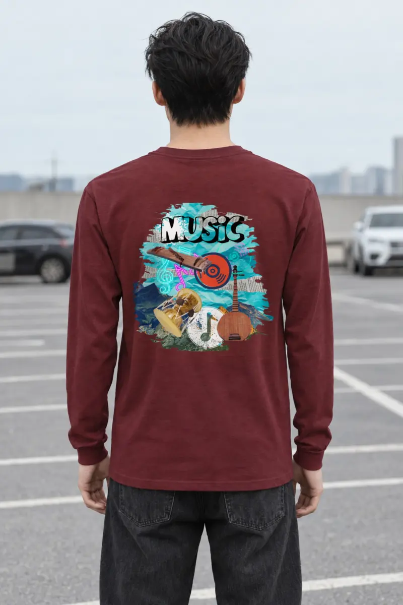 "Music Collage" Unisex Longsleeve T-shirt