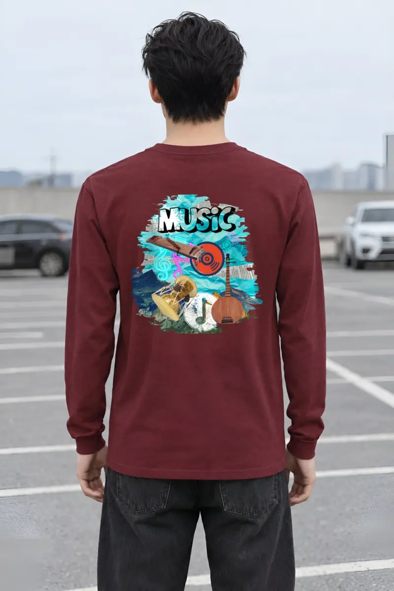 "Music Collage" Unisex Longsleeve T-shirt