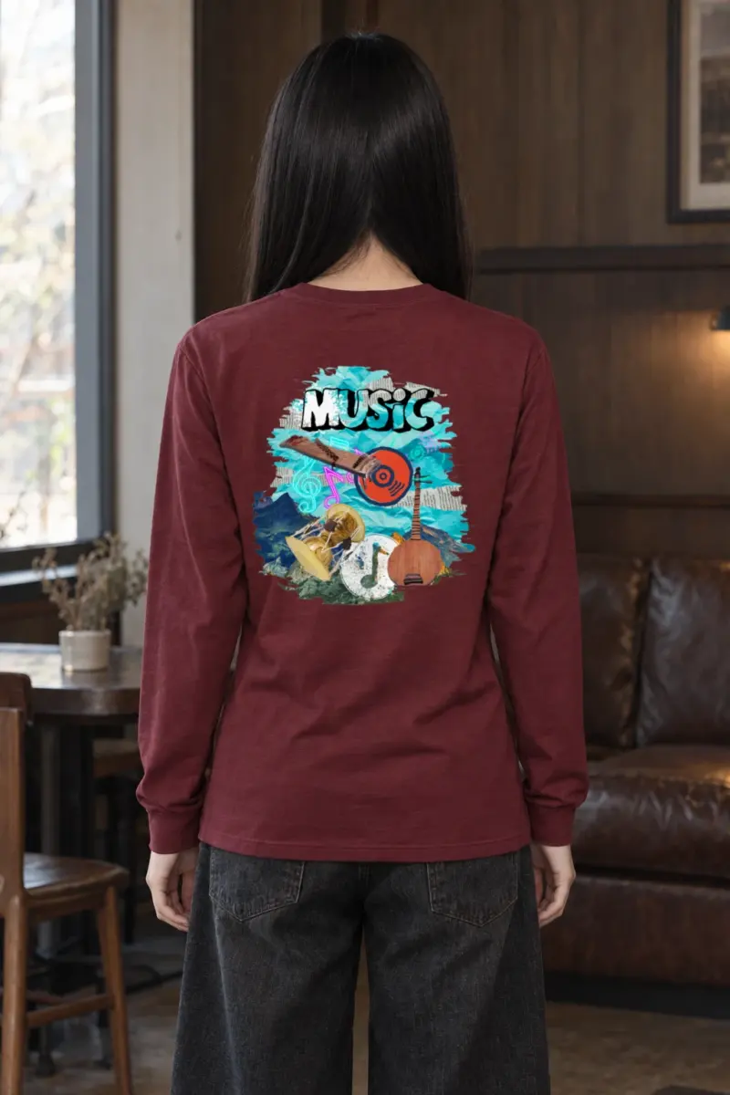 "Music Collage" Unisex Longsleeve T-shirt