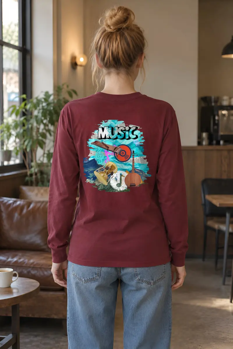 "Music Collage" Unisex Longsleeve T-shirt
