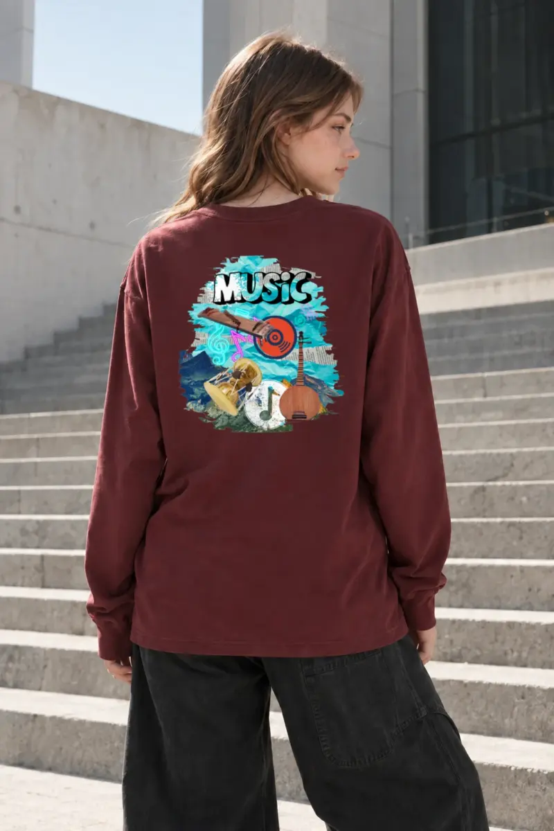 "Music Collage" Unisex Longsleeve T-shirt | Gildan 2400