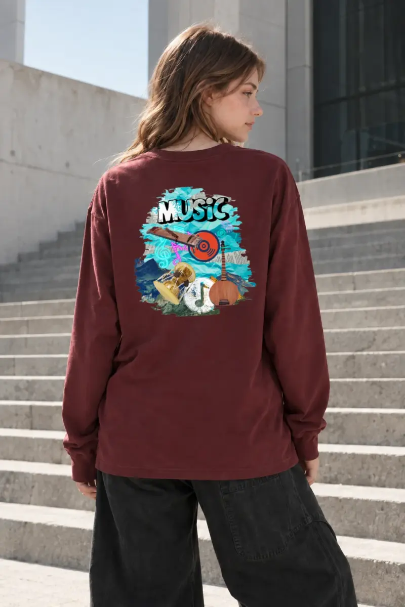 "Music Collage" Unisex Longsleeve T-shirt | Gildan 2400