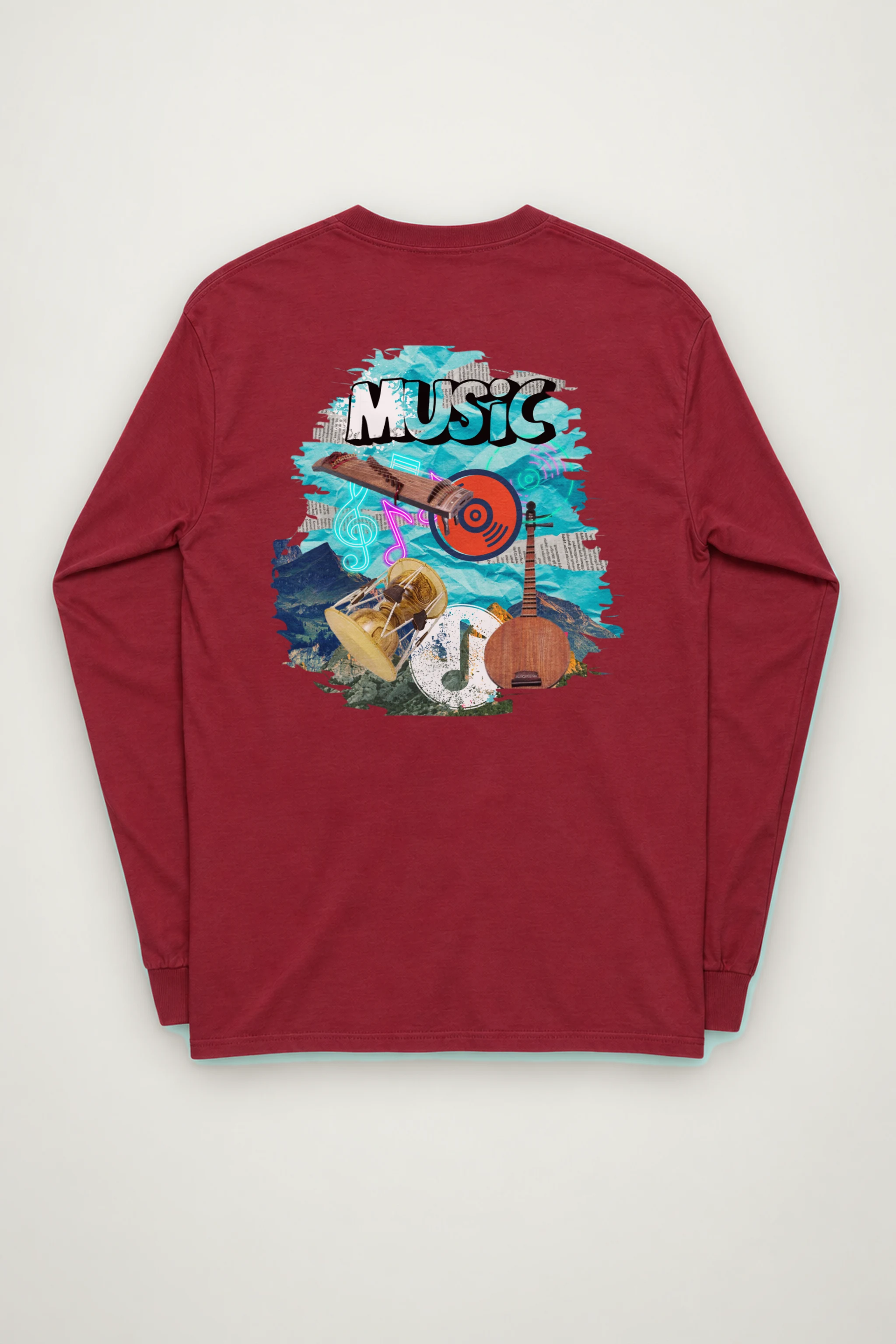"Music Collage" Unisex Longsleeve T-shirt
