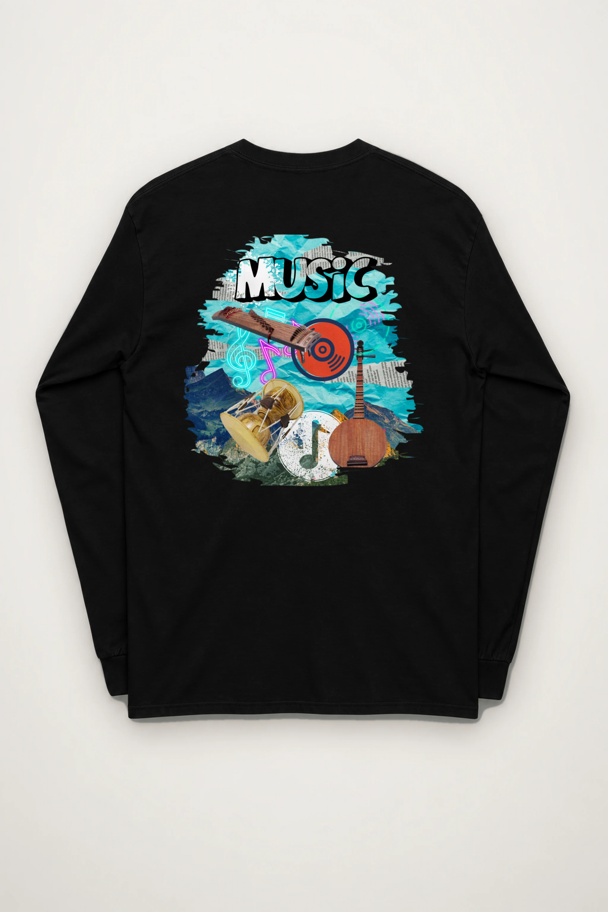 "Music Collage" Unisex Longsleeve T-shirt