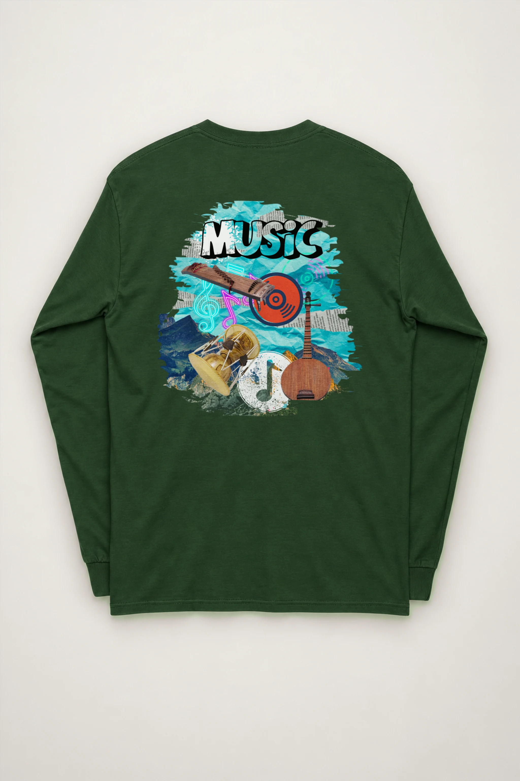 "Music Collage" Unisex Longsleeve T-shirt