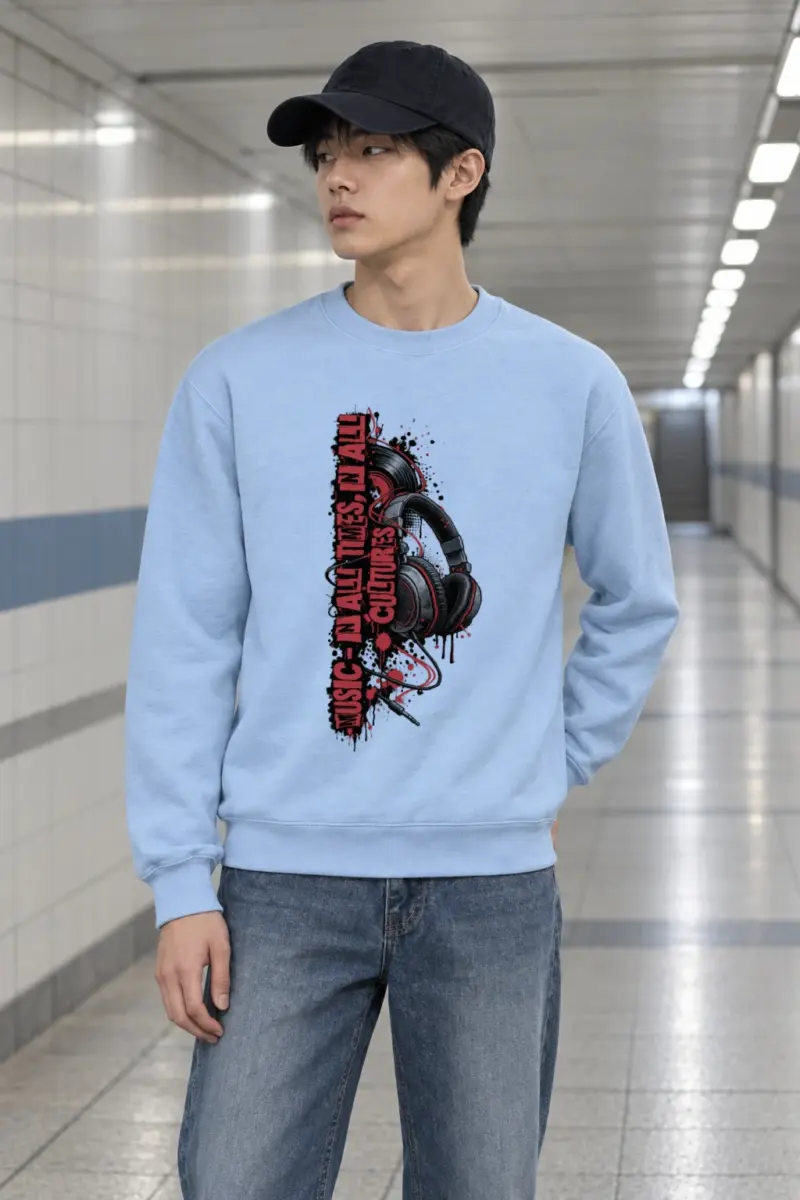 "Music In All Times" Heavy Blend Unisex Crewneck Sweatshirt