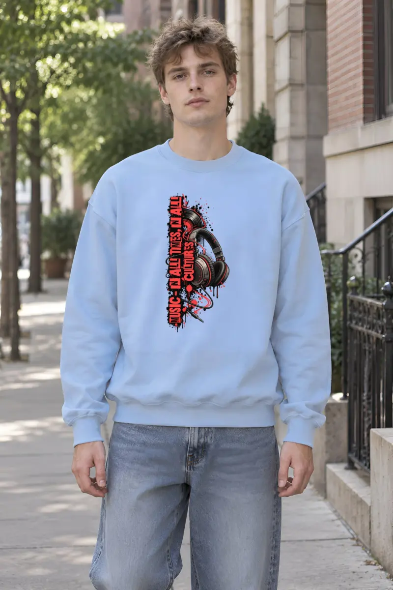 "Music In All Times" Heavy Blend Unisex Crewneck Sweatshirt