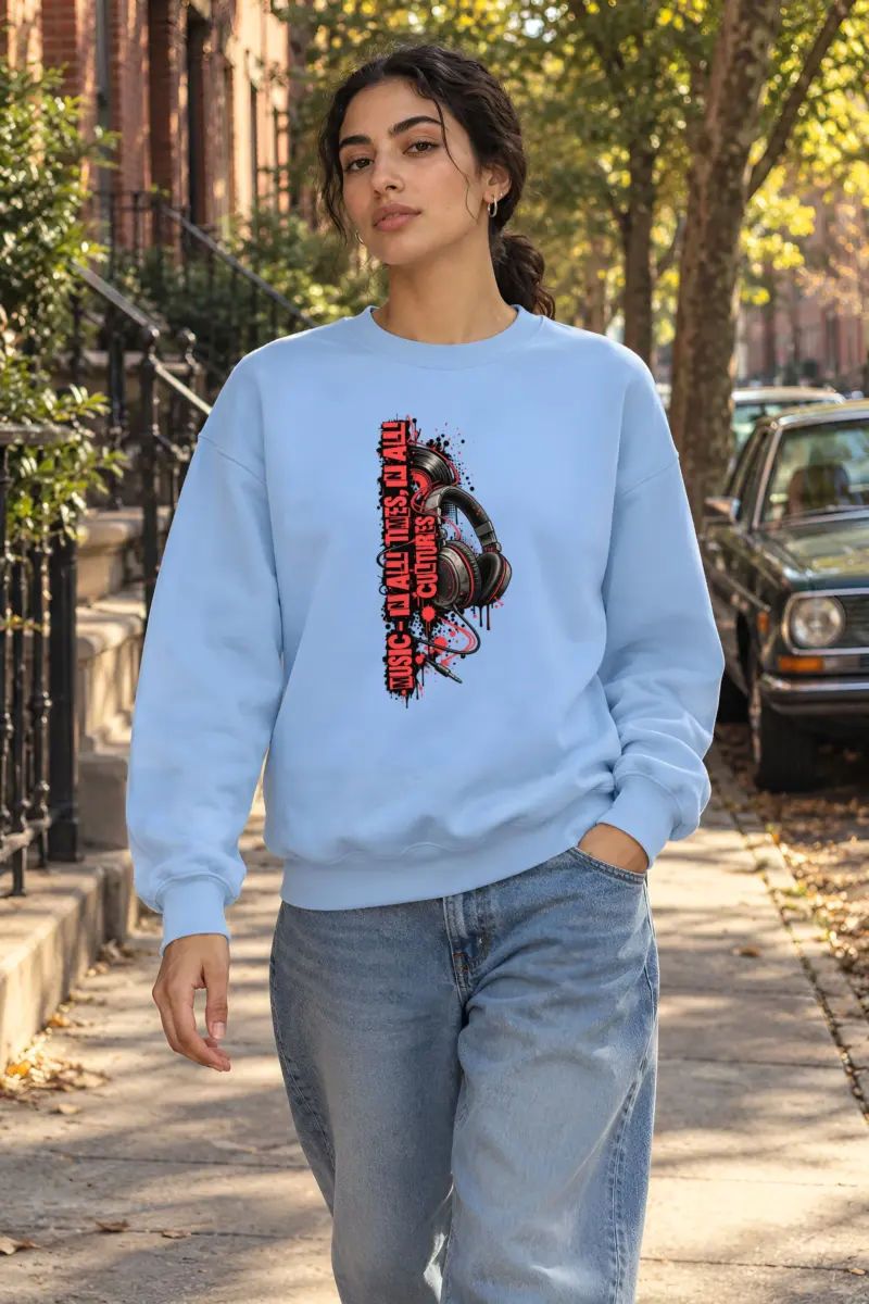 "Music In All Times" Heavy Blend Unisex Crewneck Sweatshirt