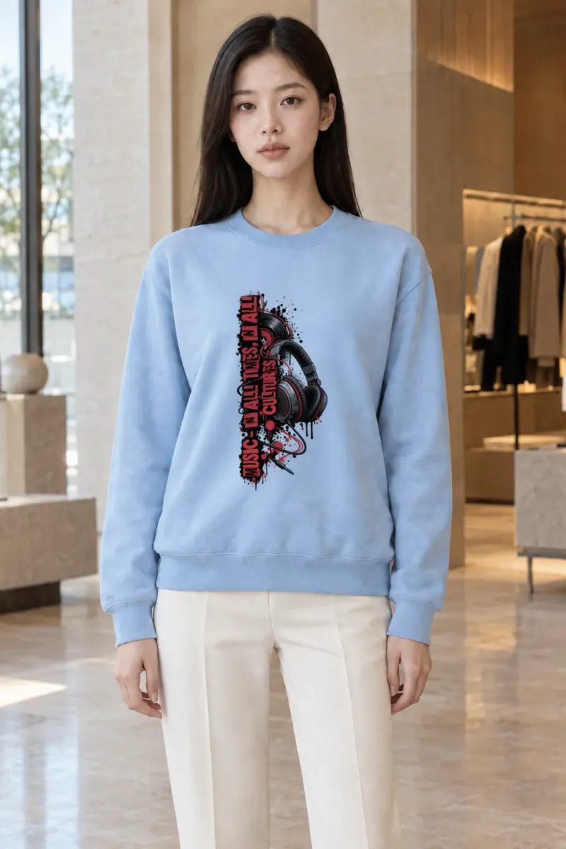 "Music In All Times" Heavy Blend Unisex Crewneck Sweatshirt | Gildan 18000