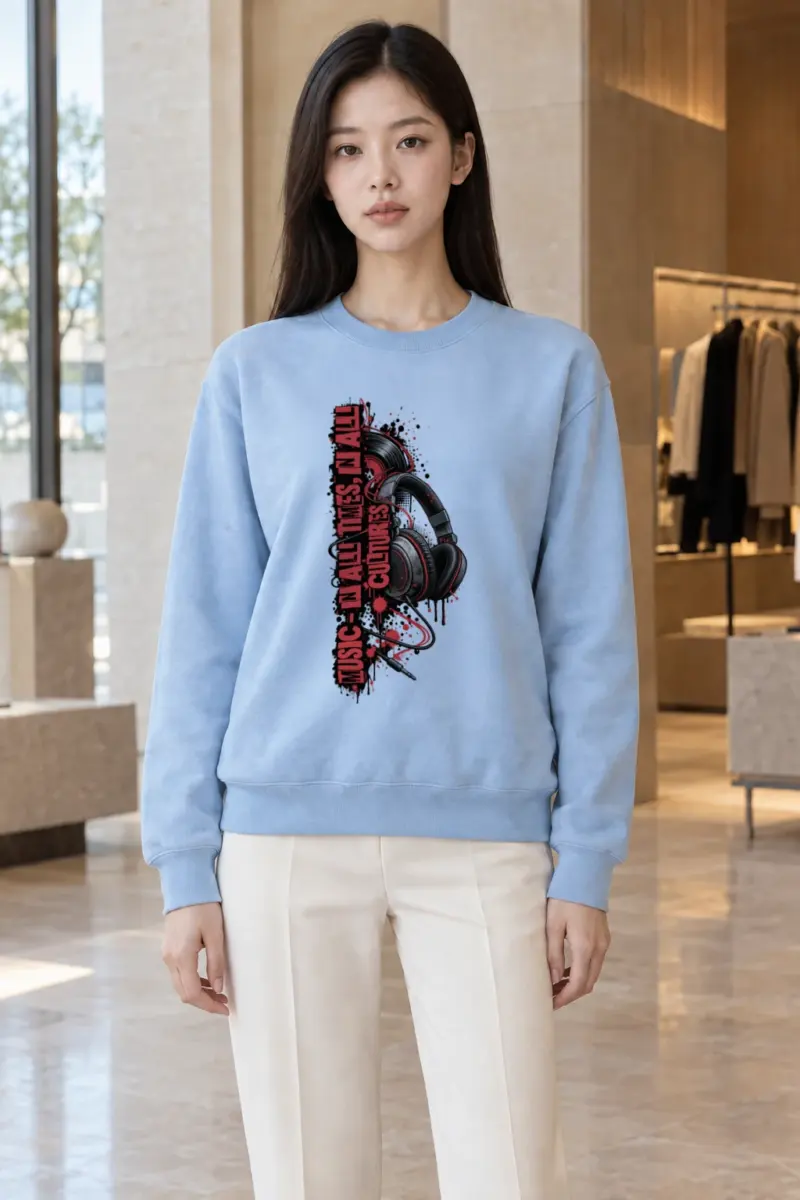 "Music In All Times" Heavy Blend Unisex Crewneck Sweatshirt | Gildan 18000