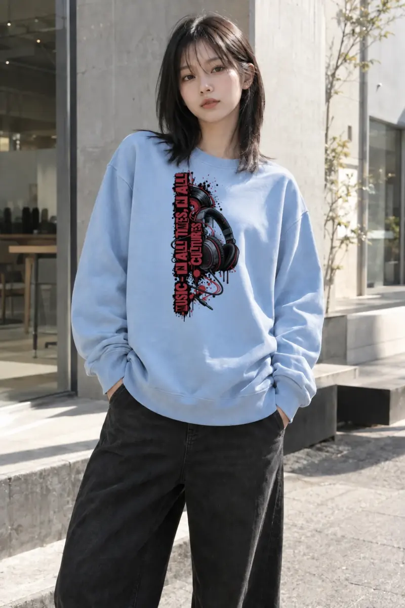 "Music In All Times" Heavy Blend Unisex Crewneck Sweatshirt | Gildan 18000