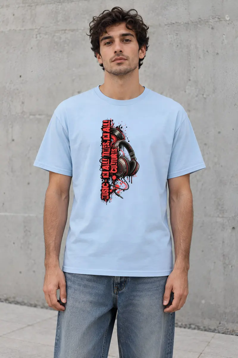 "Music In All Times" Heavyweight Unisex Crewneck T-shirt