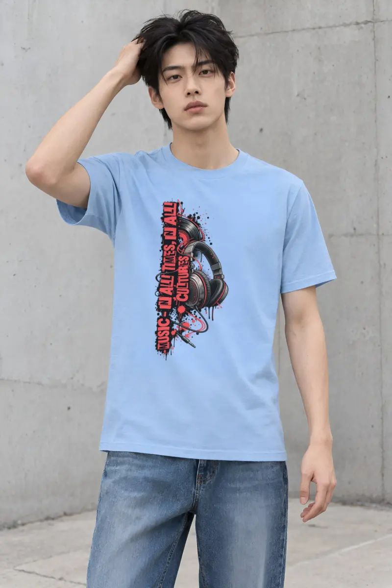 "Music In All Times" Heavyweight Unisex Crewneck T-shirt