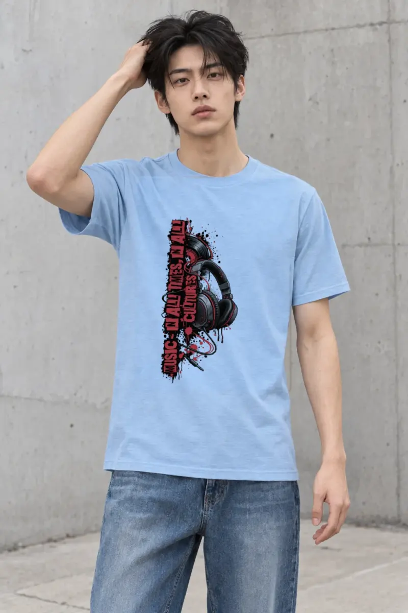 "Music In All Times" Heavyweight Unisex Crewneck T-shirt