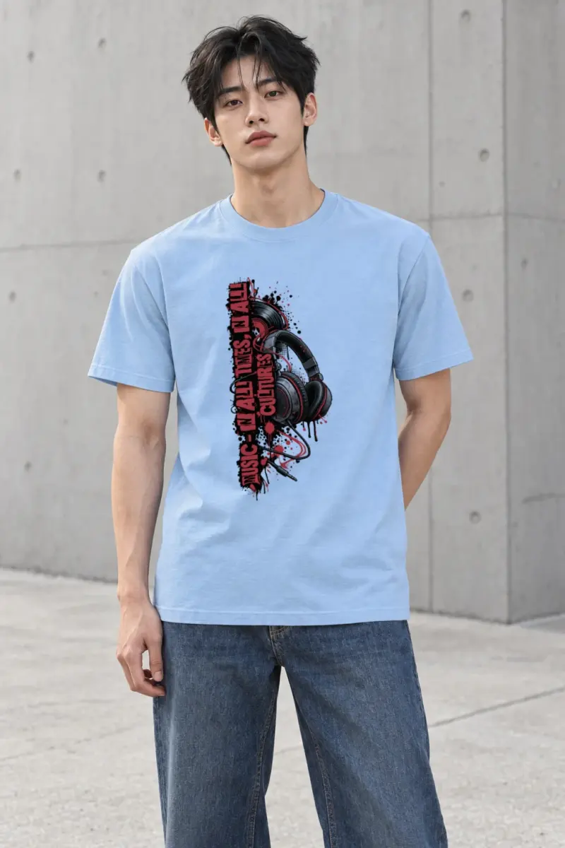 "Music In All Times" Heavyweight Unisex Crewneck T-shirt | Gildan 5000