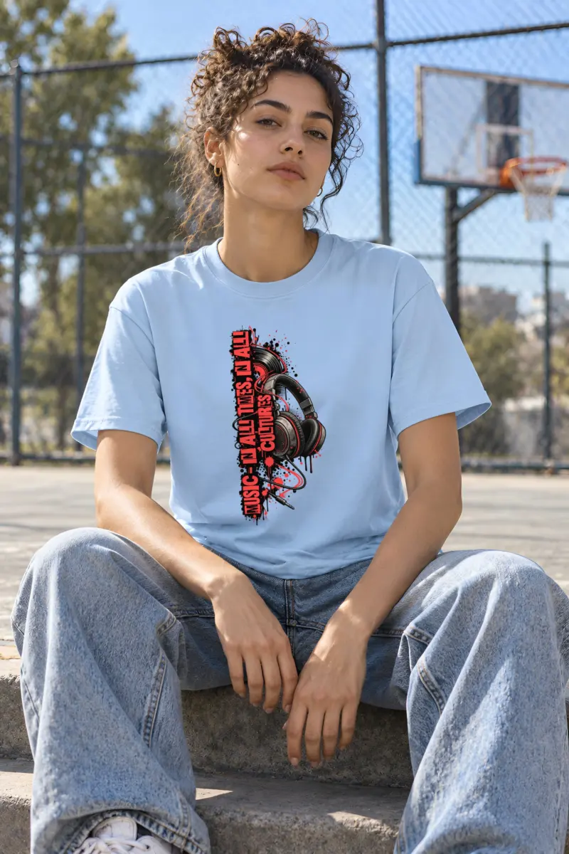 "Music In All Times" Heavyweight Unisex Crewneck T-shirt