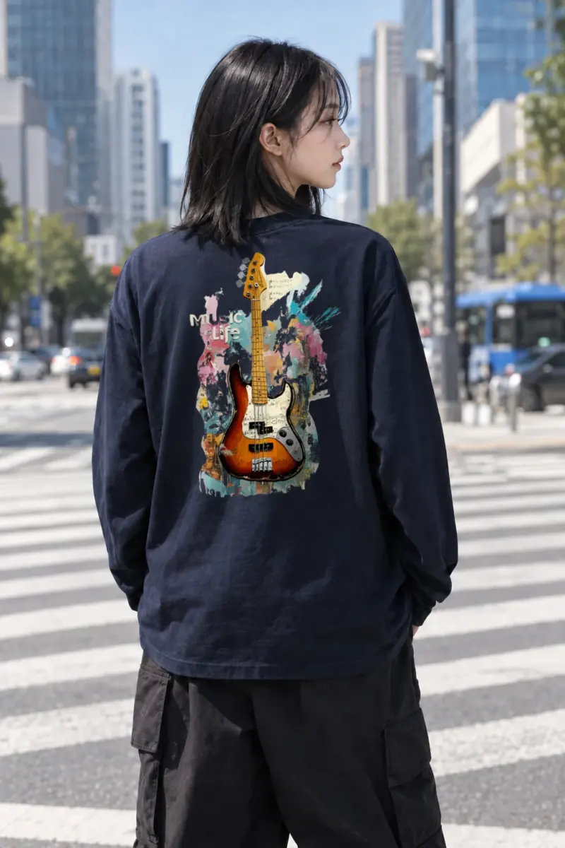 “Music Is Life” Unisex Longsleeve T-shirt | Gildan 2400
