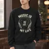 "Music Is My Life" Heavy Blend Unisex Crewneck Sweatshirt