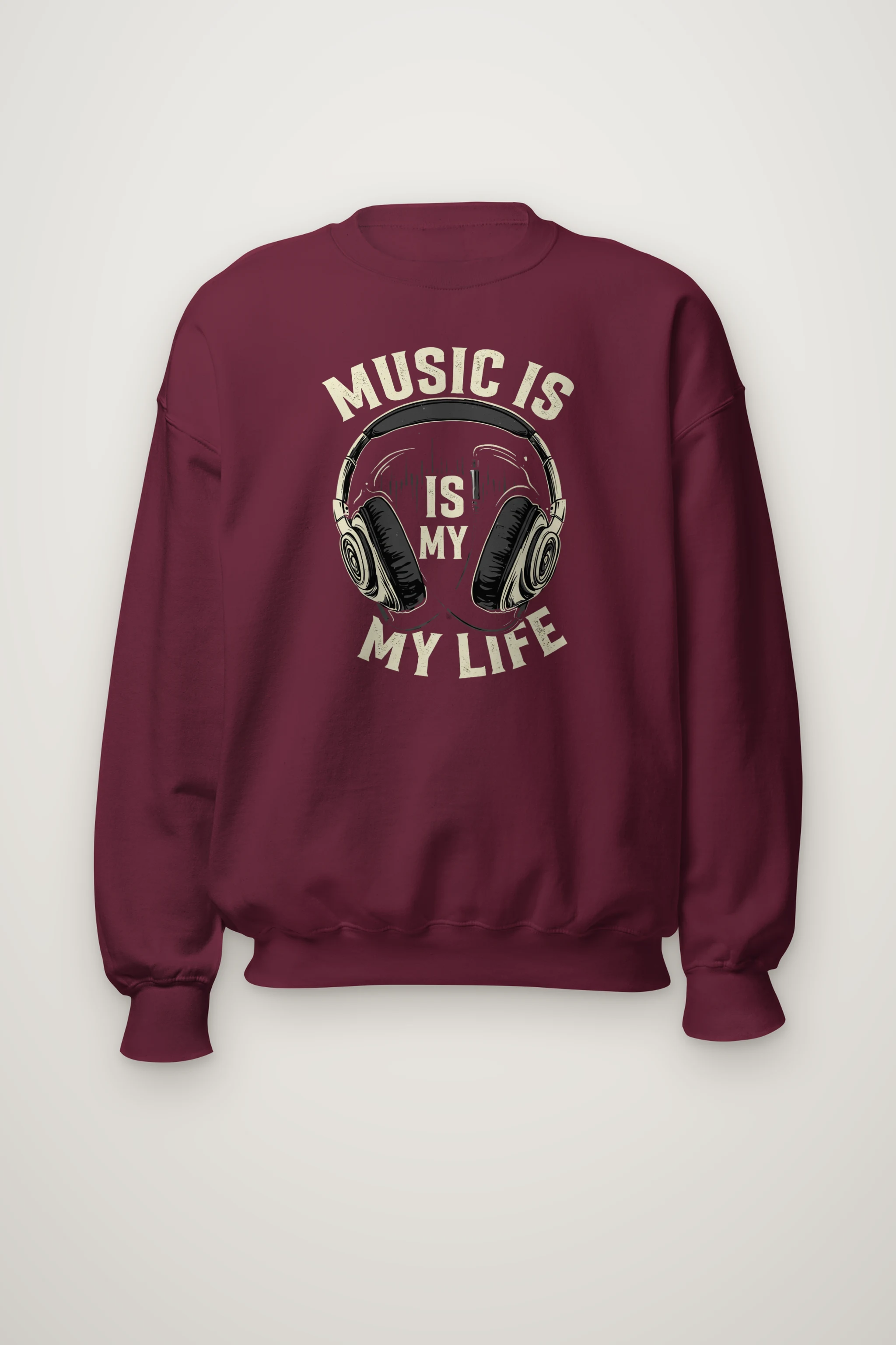 "Music Is My Life" Heavy Blend Unisex Crewneck Sweatshirt