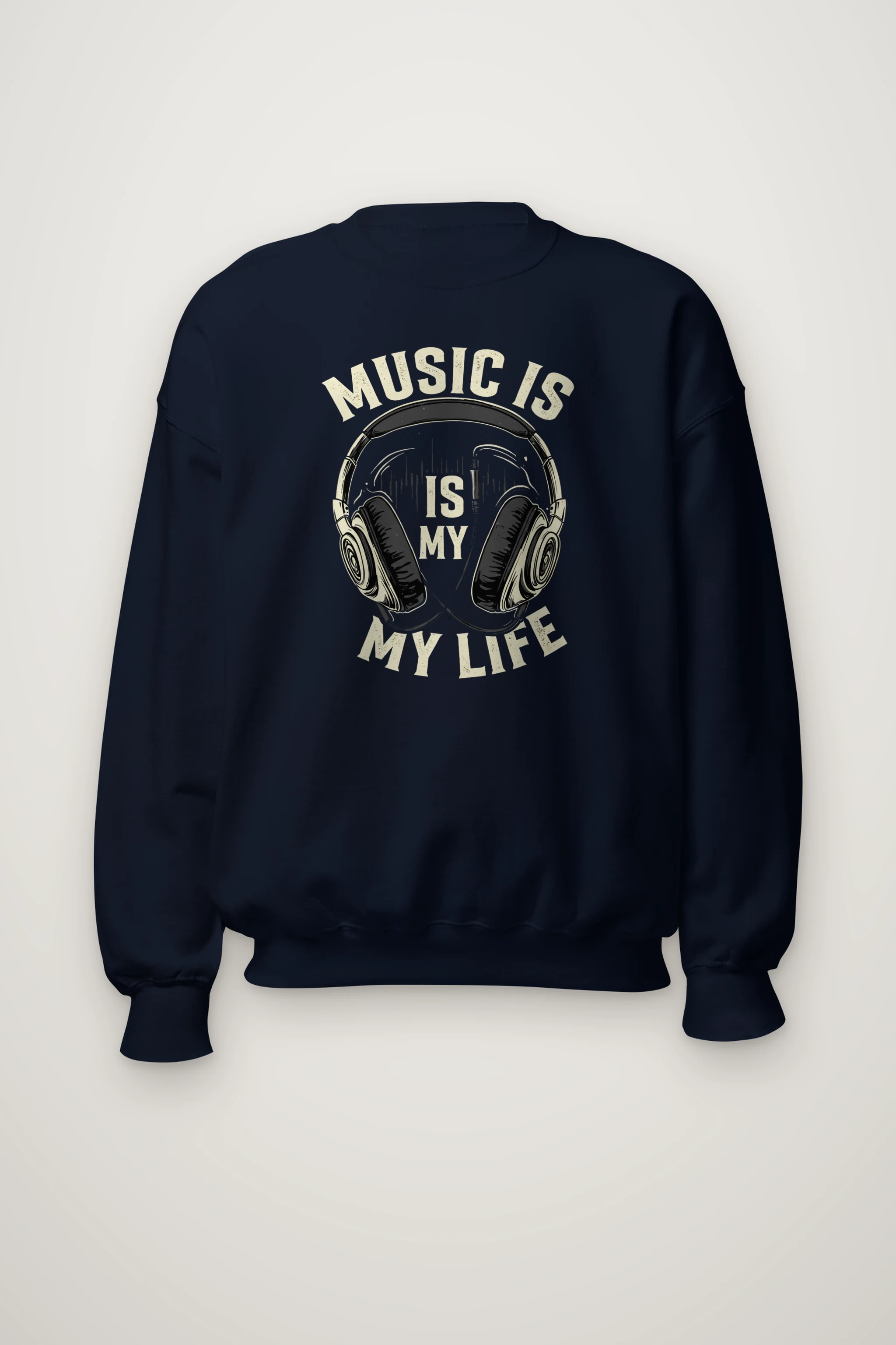 "Music Is My Life" Heavy Blend Unisex Crewneck Sweatshirt
