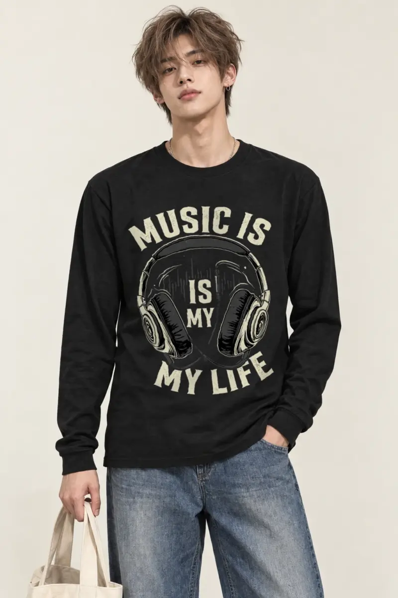 "Music Is My Life" Unisex Longsleeve T-shirt