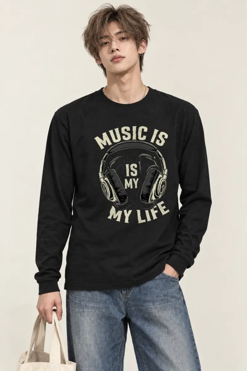 "Music Is My Life" Unisex Longsleeve T-shirt