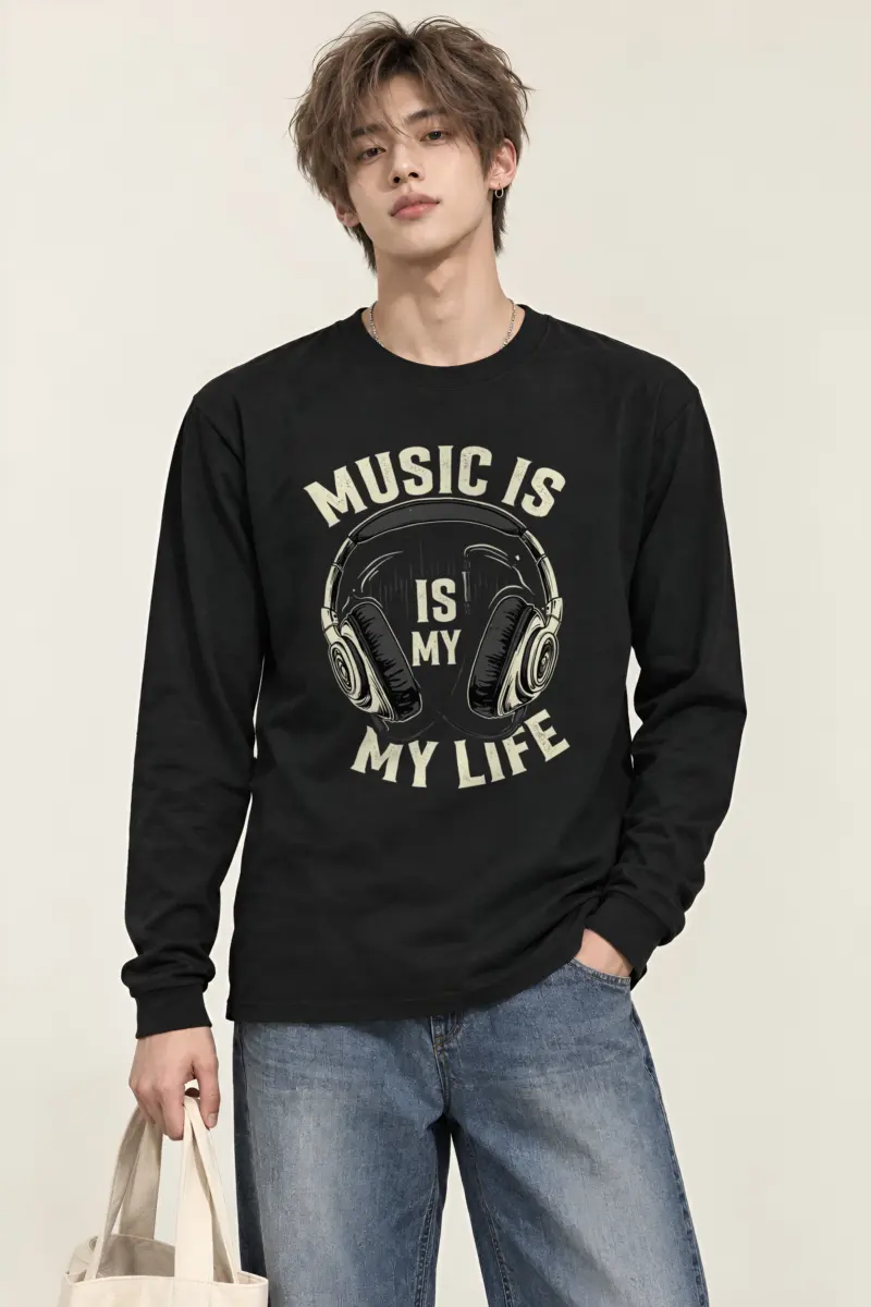 "Music Is My Life" Unisex Longsleeve T-shirt