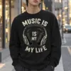 "Music Is My Life" Unisex Longsleeve T-shirt | Gildan 2400
