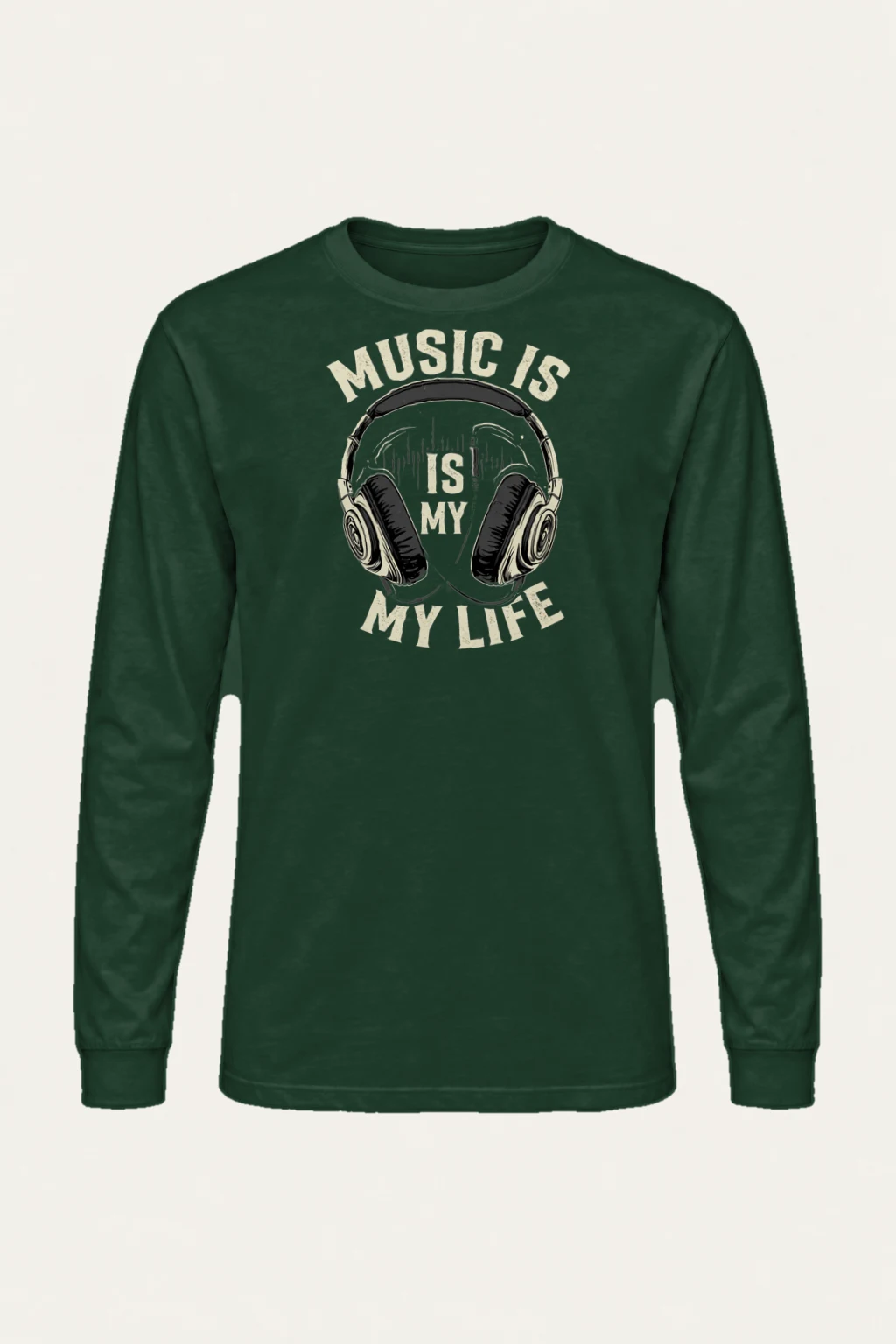 "Music Is My Life" Unisex Longsleeve T-shirt | Gildan 2400
