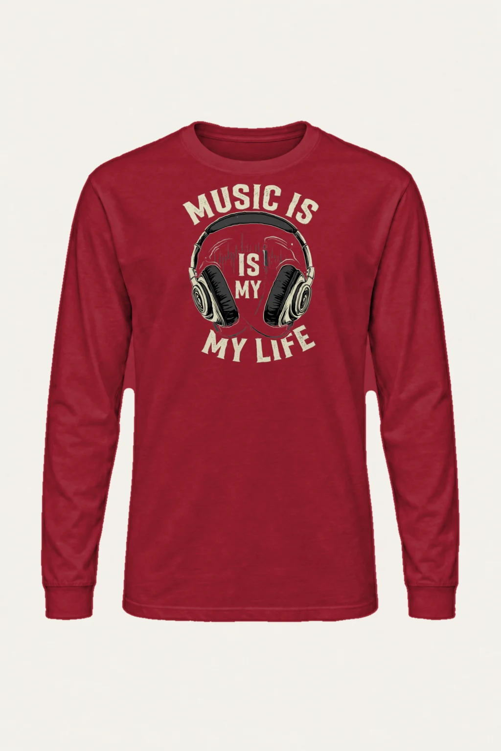 "Music Is My Life" Unisex Longsleeve T-shirt | Gildan 2400