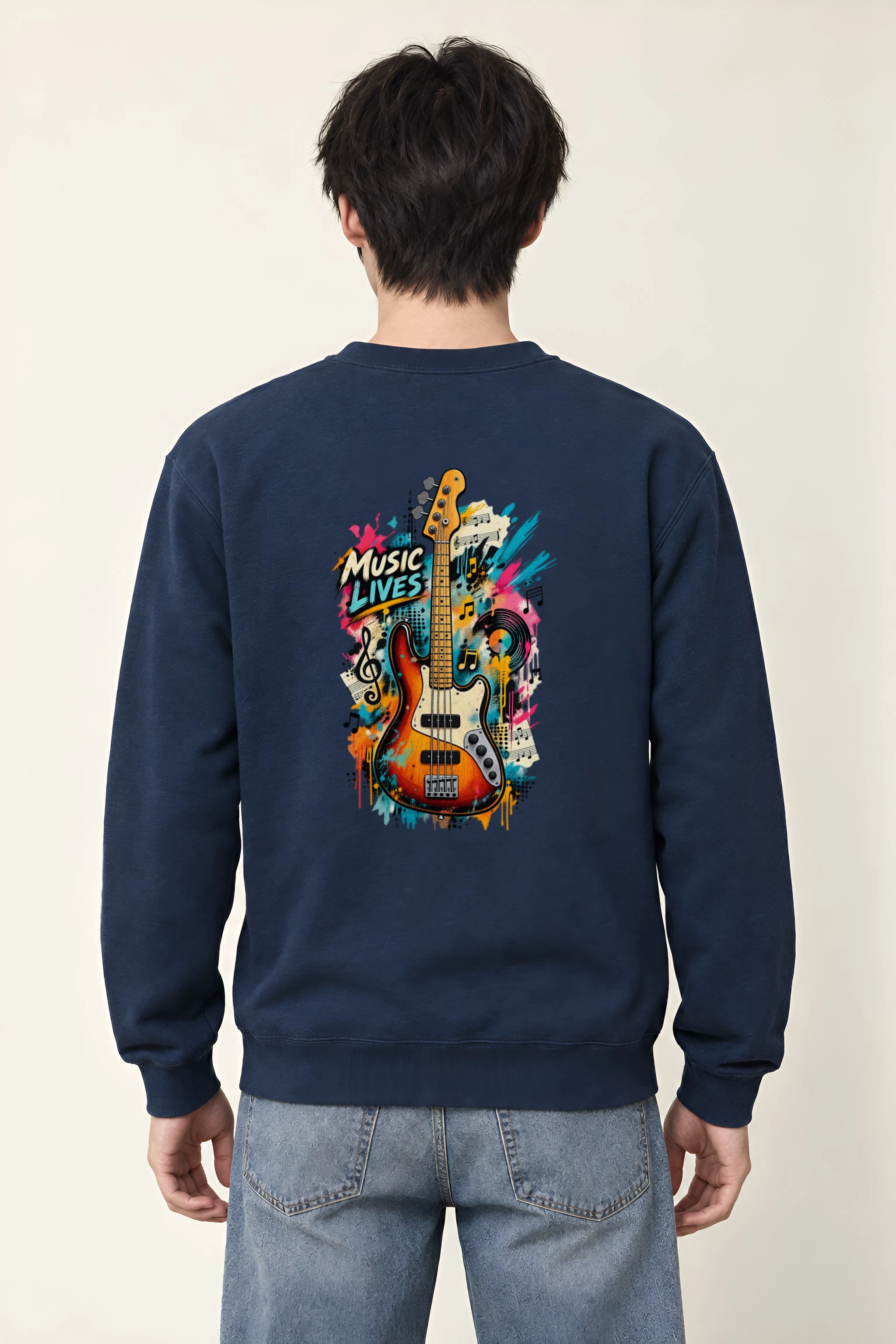 "Music Lives" Heavy Blend Unisex Crewneck Sweatshirt
