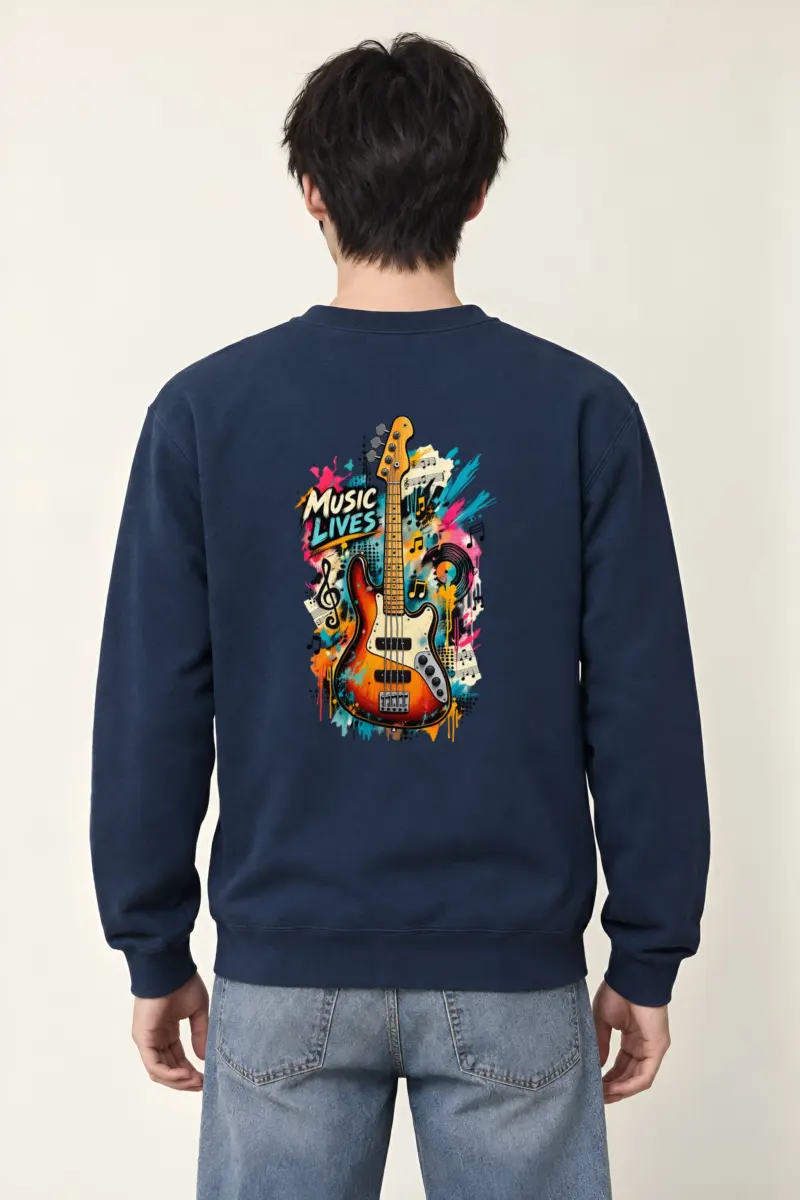 "Music Lives" Heavy Blend Unisex Crewneck Sweatshirt