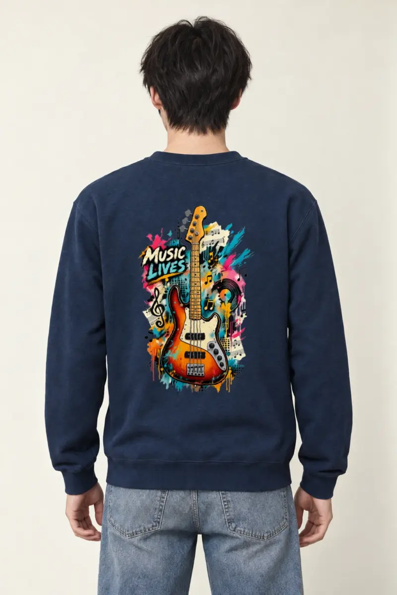 "Music Lives" Heavy Blend Unisex Crewneck Sweatshirt